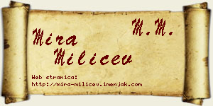 Mira Milićev vizit kartica